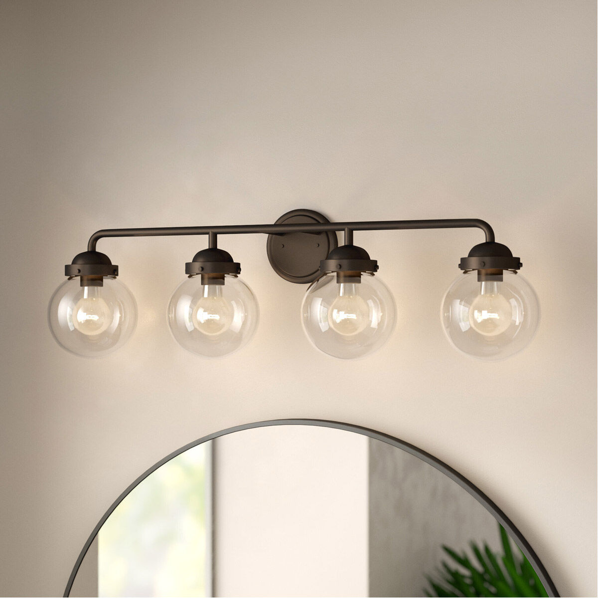 Knoll 4 Light 33 inch Oil Rubbed Bronze Bath Bar Wall Light